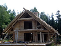 Укладка тростниковой кровли